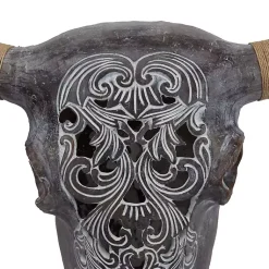 Kirklands Home Wall Plaques|Bohemian Bull Wall Plaque Gray