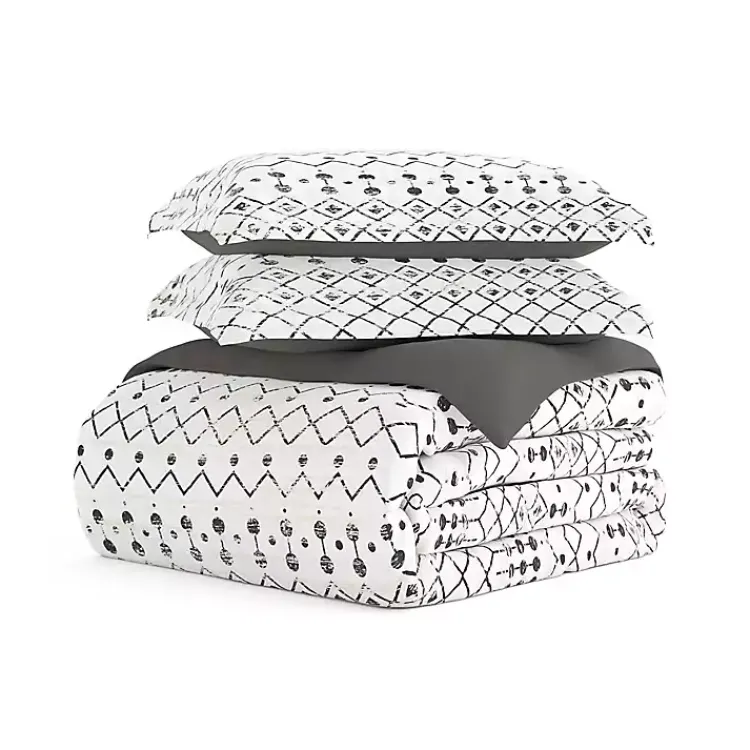 Kirklands Home Duvets|Gray Bohemian 2-pc. Twin Duvet Cover Set