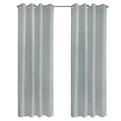 Kirklands Home Curtains & Drapes|Boucle Sheer Single Curtain Panel, 63 in. Gray