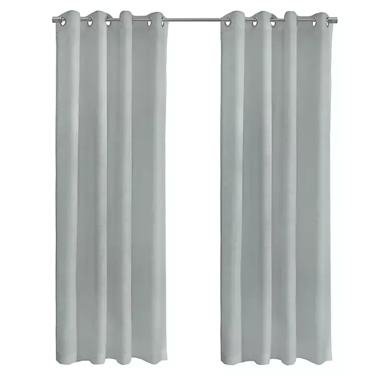 Kirklands Home Curtains & Drapes|Boucle Sheer Single Curtain Panel, 95 in. Gray