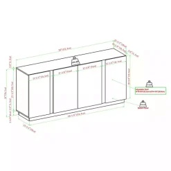 Kirklands Home Cabinets & Sideboards|Gray Brown Modern 2-Door Sideboard