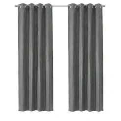 Kirklands Home Curtains & Drapes|Bryson Textured Curtain Panel, 108 in. Gray