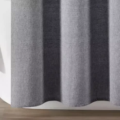 Kirklands Home Shower Curtains|Button and Stripe Shower Curtain Gray