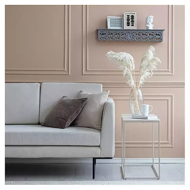 Kirklands Home Shelves|Gray Carved Floral Decorative Wall Shelf