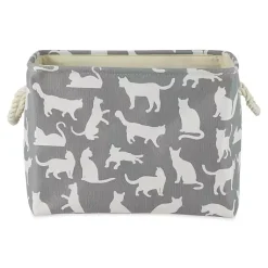 Clearance Cats Meow Rectangular Storage Bin, 14 in. Baskets & Boxes