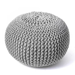 Hot Chain Knitted Round Pouf Poufs & Floor Cushions