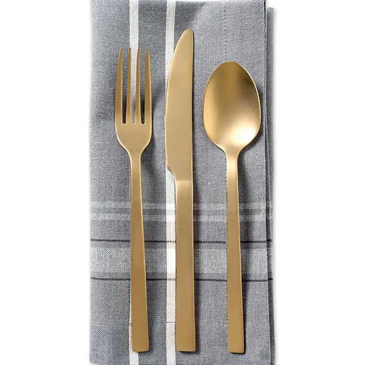 Kirklands Home Table Linens|Chambray French Stripe Napkins, Set of 6 Gray