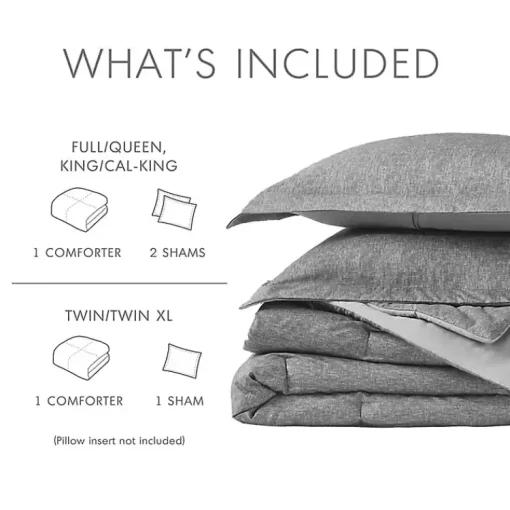 Kirklands Home Comforters|Chambray 3-pc. Full/Queen Comforter Set Gray