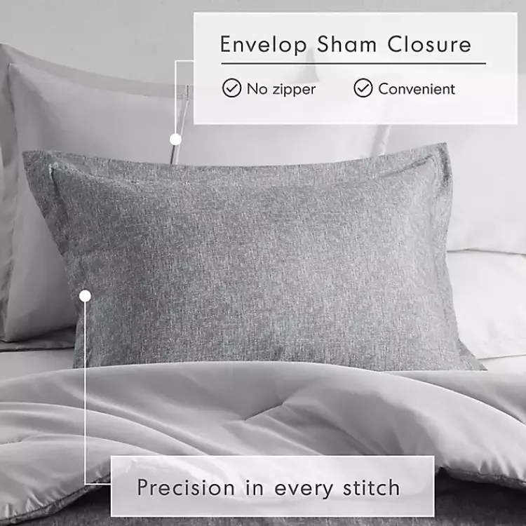 Kirklands Home Comforters|Chambray 3-pc. King Comforter Set Gray