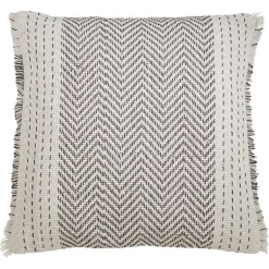 Sale Gray Chevron Long Stitch Square Throw Pillow Pillows
