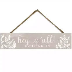 Kirklands Home Wall Quotes & Signs|Come On In Botanical Wall Plaque Gray