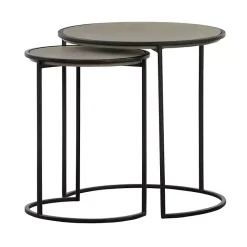 Kirklands Home Accent Chairs|Concrete Nesting Accent Tables, Set of 2 Gray