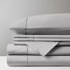 Kirklands Home Bed Sheets|Cotton Blend Sateen 6-pc. Queen Sheet Set Gray