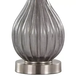 Kirklands Home Table Lamps|Crackle Glass Teardrop Table Lamps, Set of 2 Gray