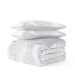 Kirklands Home Quilts|Gray Damask Reversible 2-pc. Twin Quilt Set