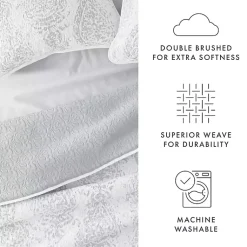 Kirklands Home Quilts|Gray Damask Reversible 2-pc. Twin Quilt Set