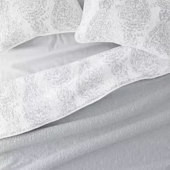 Kirklands Home Quilts|Gray Damask Reversible 3-pc. Queen Quilt Set