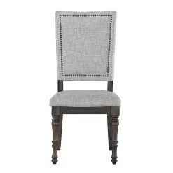 Kirklands Home Dining Chairs|Dawson Upholstered Dining Chairs, Set of 2 Gray