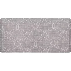 Kirklands Home Kitchen & Floor Mats|Diamond Cushioned Kitchen Mat Gray