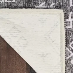 Kirklands Home Accent Rugs|Gray Distressed Geo Markings Accent Rug, 2x3