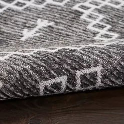 Kirklands Home Accent Rugs|Gray Distressed Geo Markings Accent Rug, 2x3