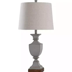 Kirklands Home Table Lamps|Gray Distressed Square Urn Table Lamp Tan