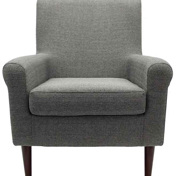 Kirklands Home Accent Chairs|Ellen Rolled Arms Accent Chair Gray