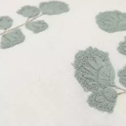 Clearance Gray Embroidered Floral Throw Pillow Pillows