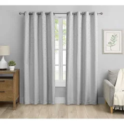 Kirklands Home Curtains & Drapes|Fans Blackout Curtain Panel Set, 108 in. Gray