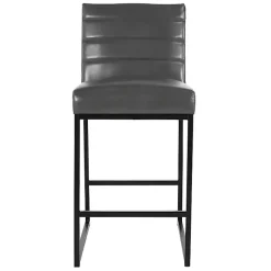 Kirklands Home Bar Stools & Counter Height Stools|Faux Leather Armless Counter Stool Gray