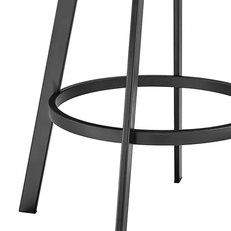 Kirklands Home Bar Stools & Counter Height Stools|Faux Leather Chelsea Swivel Bar Stool Gray