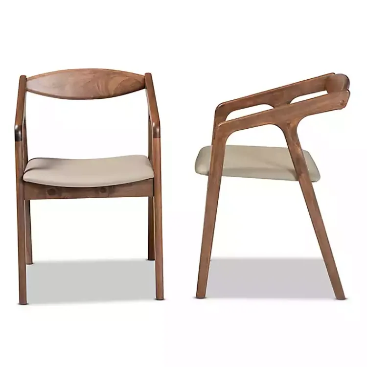 Kirklands Home Dining Chairs|Faux Leather Harland Dining Chairs, Set of 2 Gray