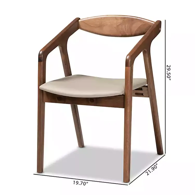 Kirklands Home Dining Chairs|Faux Leather Harland Dining Chairs, Set of 2 Gray