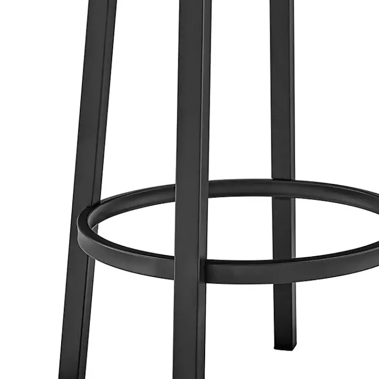 Kirklands Home Bar Stools & Counter Height Stools|Faux Leather Lorin Swivel Counter Stool Gray