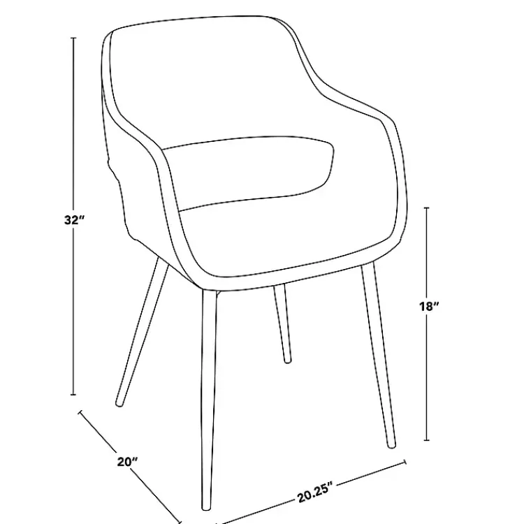 Kirklands Home Dining Chairs|Faux Leather Marge Dining Chairs, Set of 2 Gray