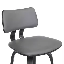 Kirklands Home Bar Stools & Counter Height Stools|Faux Leather Pico Swivel Counter Stool Gray
