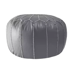 Online Faux Leather Round Pouf Poufs & Floor Cushions