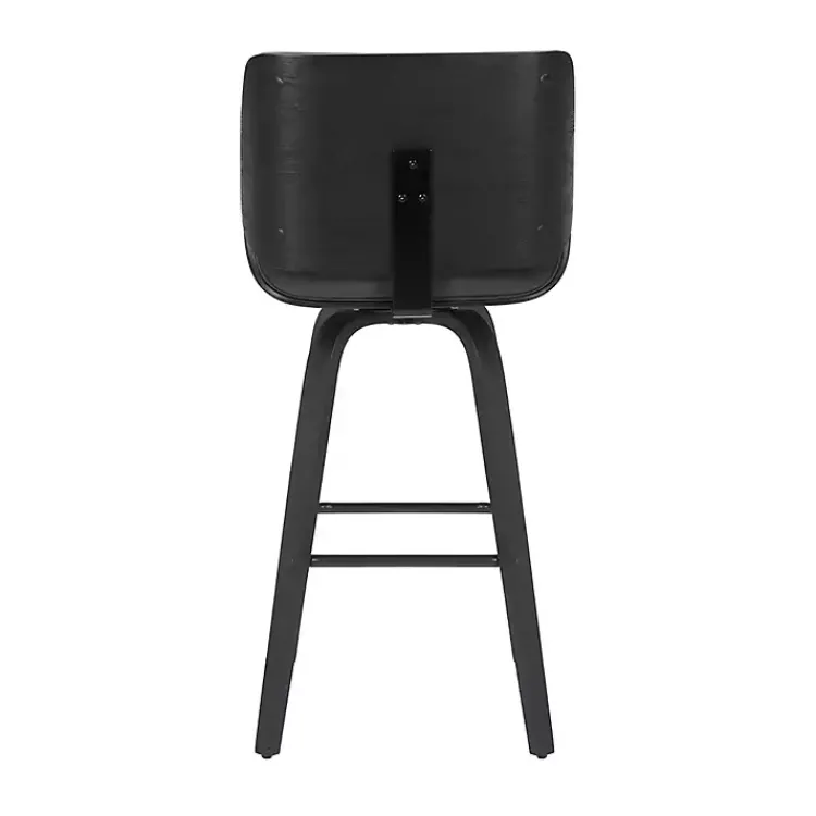 Kirklands Home Bar Stools & Counter Height Stools|Faux Leather Tyler Swivel Bar Stool Gray