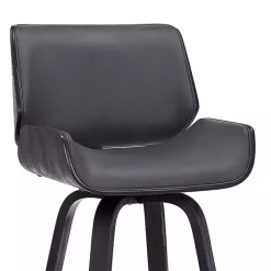 Kirklands Home Bar Stools & Counter Height Stools|Faux Leather Tyler Swivel Bar Stool Gray