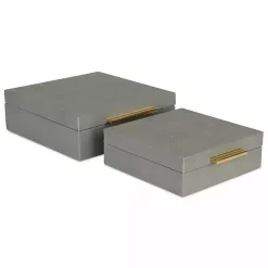 Hot Faux Shagreen 2-pc. Square Decorative Boxes Baskets & Boxes