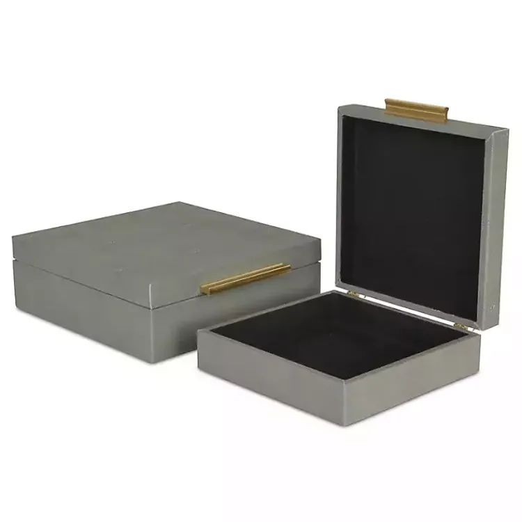 Hot Faux Shagreen 2-pc. Square Decorative Boxes Baskets & Boxes