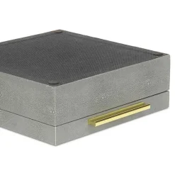 Hot Faux Shagreen 2-pc. Square Decorative Boxes Baskets & Boxes