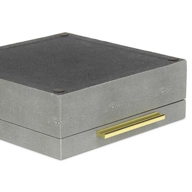 Hot Faux Shagreen 2-pc. Square Decorative Boxes Baskets & Boxes