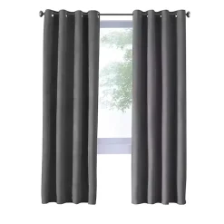 Kirklands Home Curtains & Drapes|Faux Suede Blackout Curtain Panel, 63 in. Gray