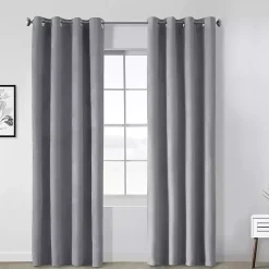 Kirklands Home Curtains & Drapes|Faux Suede Blackout Curtain Panel, 95 in. Gray
