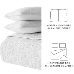 Kirklands Home Quilts|Floral Stitch 2-pc. Twin Quilt Set Gray