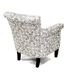 Kirklands Home Accent Chairs|Fretwork Accent Club Chair Gray