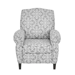 Kirklands Home Accent Chairs|Fretwork Orville Recliner Gray