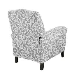 Kirklands Home Accent Chairs|Fretwork Orville Recliner Gray
