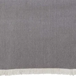 Kirklands Home Table Linens|Fringe Border Table Runner, 72 in. Gray